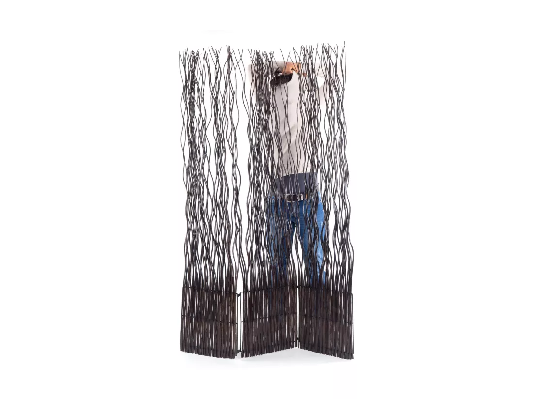 PARAVENT Vague 3 Branches de saule braun