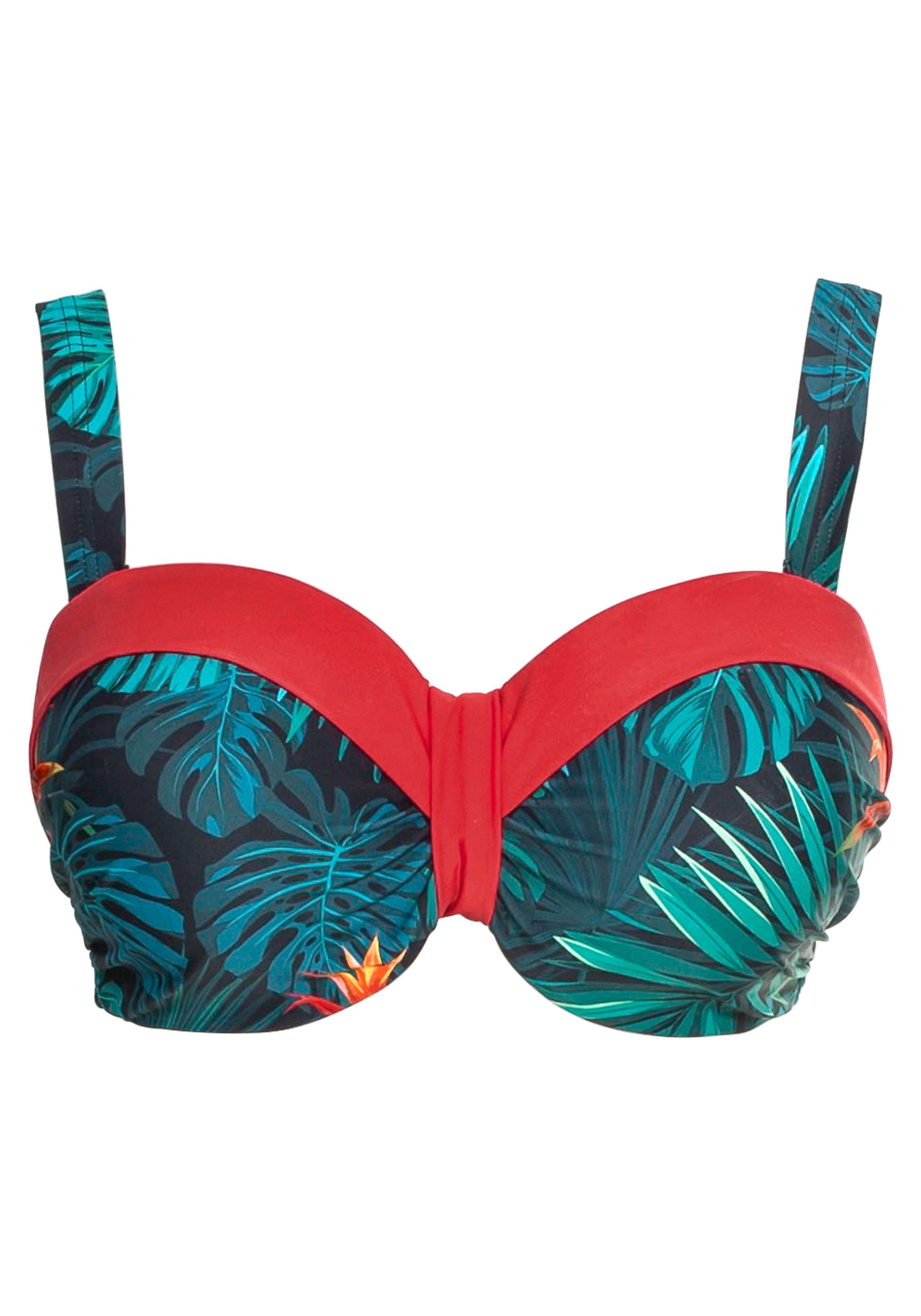 Bikini-Oberteil mit wattierten Cups und Bügeln