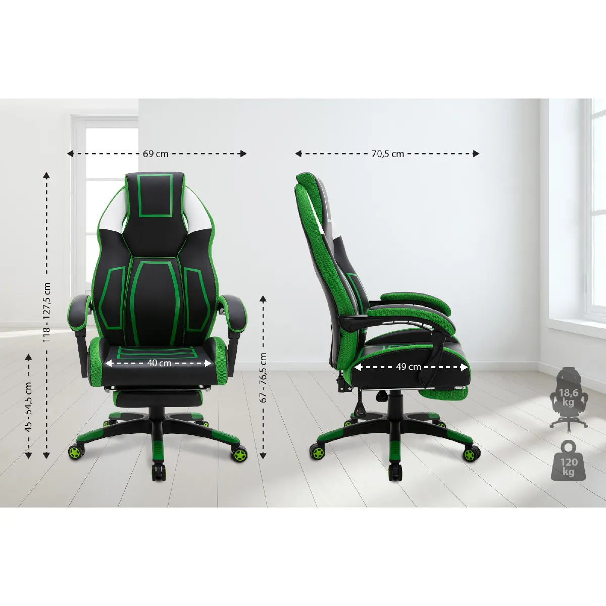 Non Chaise de bureau Clovis Similicuir
