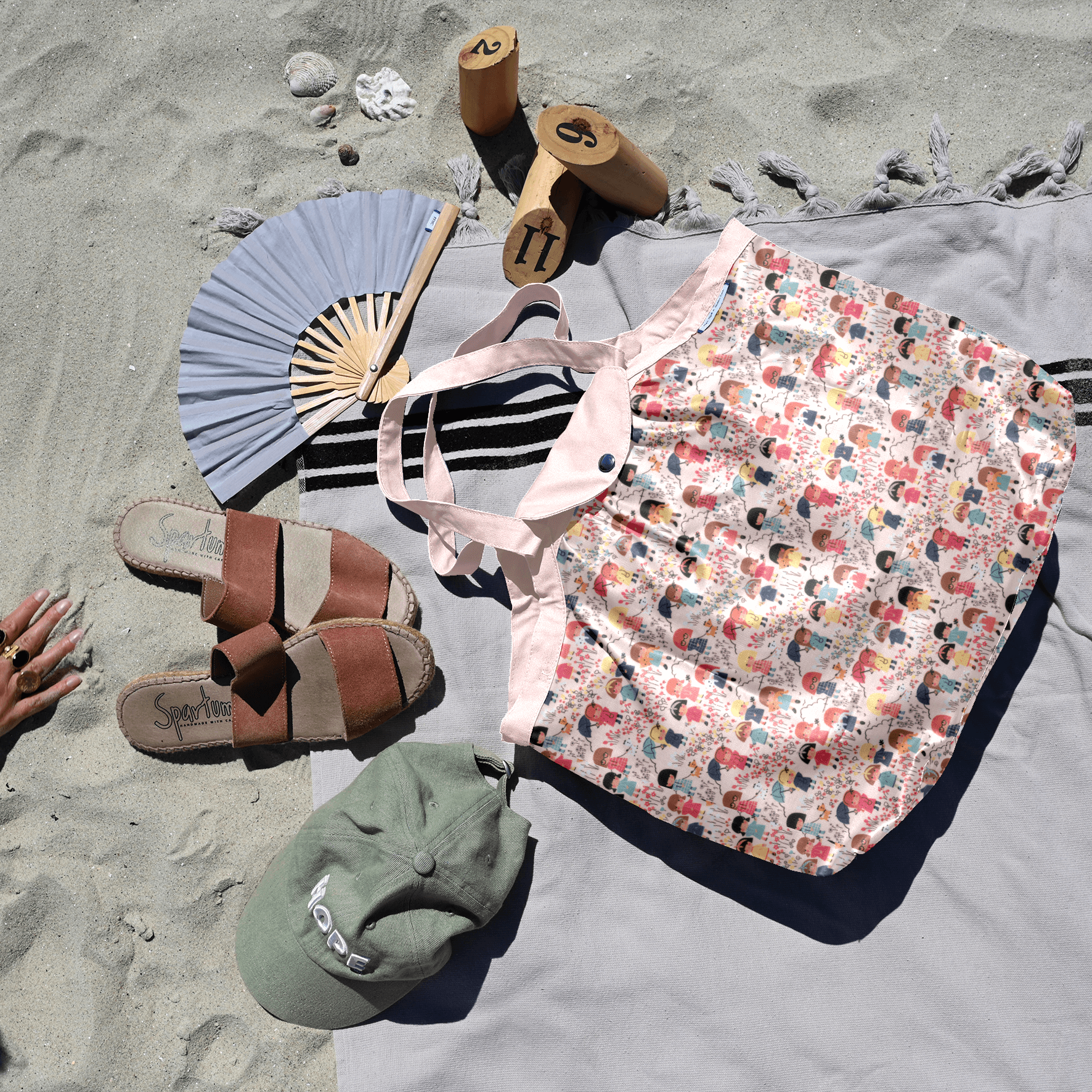 Sac Cabas Taille Moyenne Plissé Petites Filles Pop