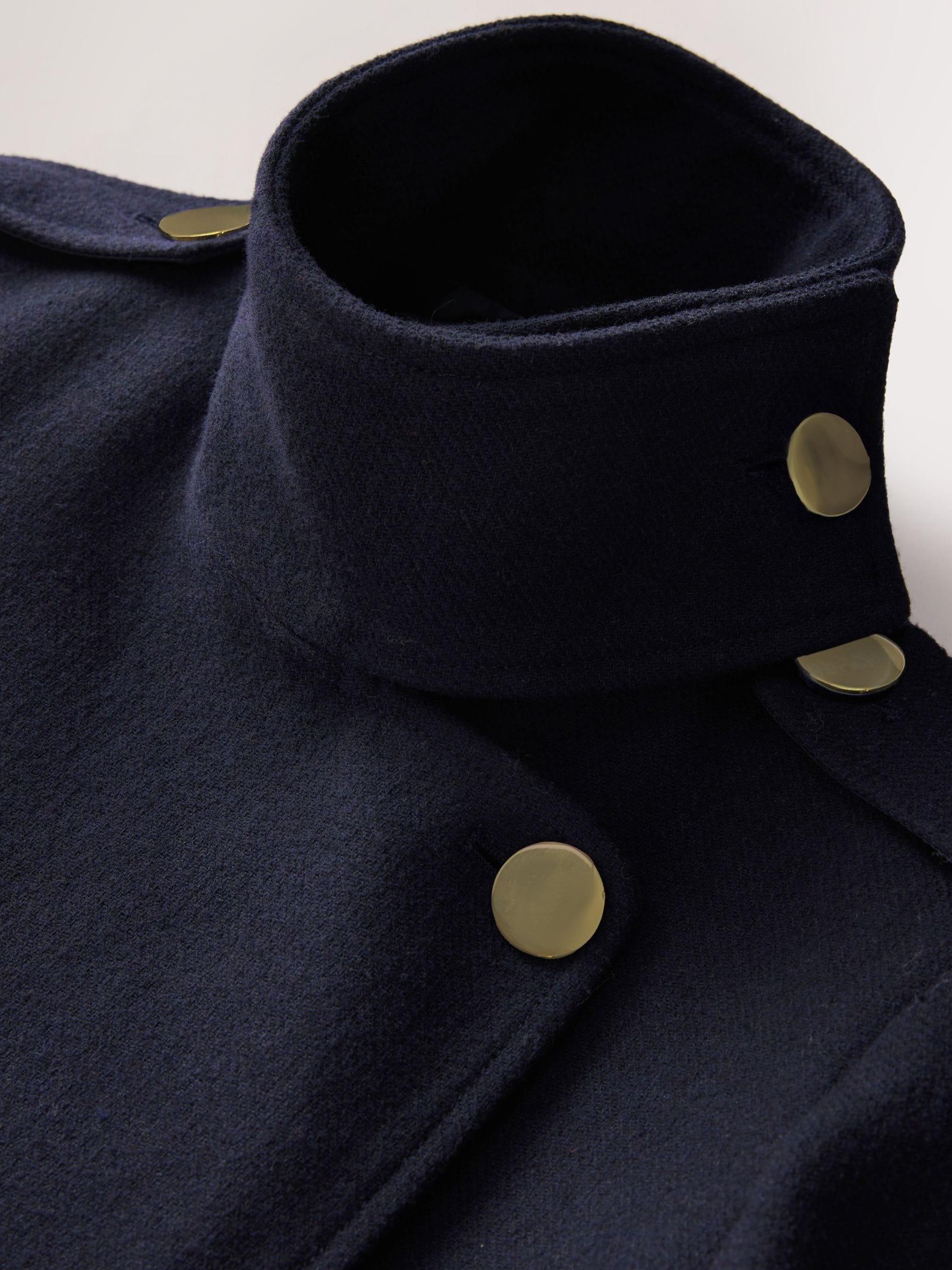 Donkerblauw - Formele jas met colkraag