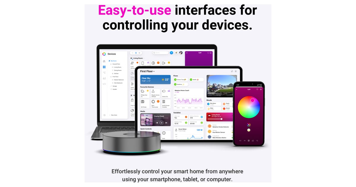 AthomHomey Pro + Energy Dongle basisstation  (Zwart)