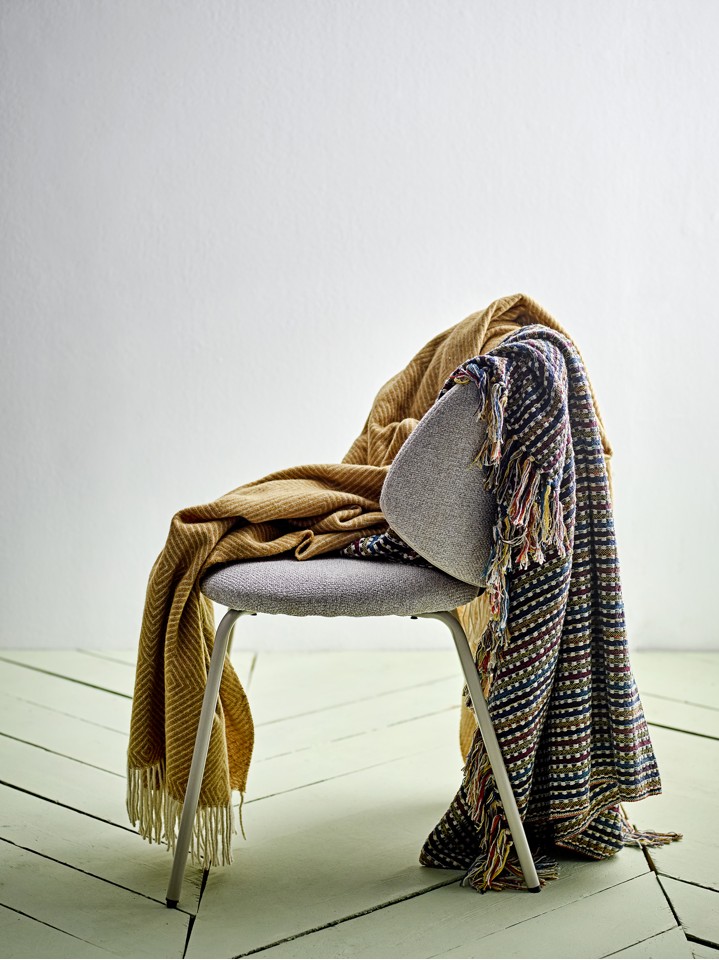 Bloomingville - Hoshi Plaid - Gul - Merinould