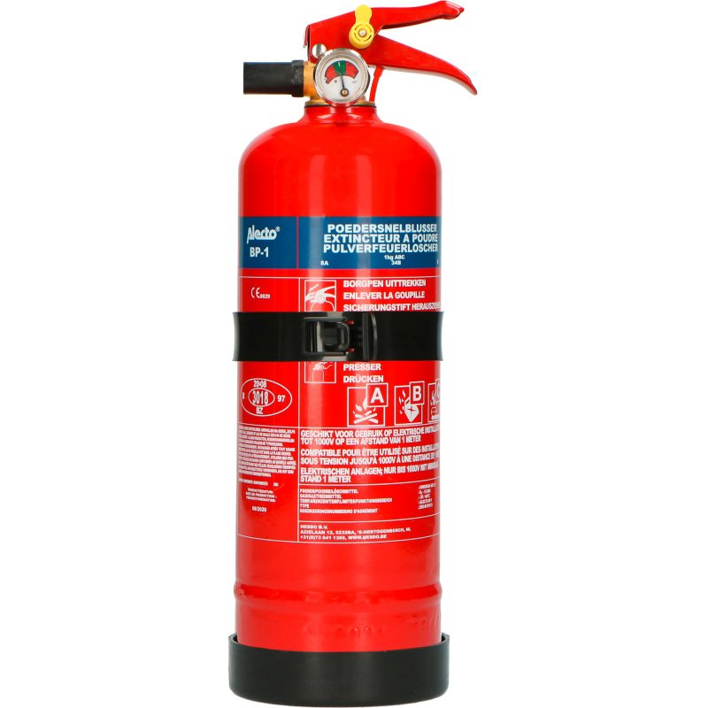 Extincteur à poudre pour Feux A, B et C - 1 kg