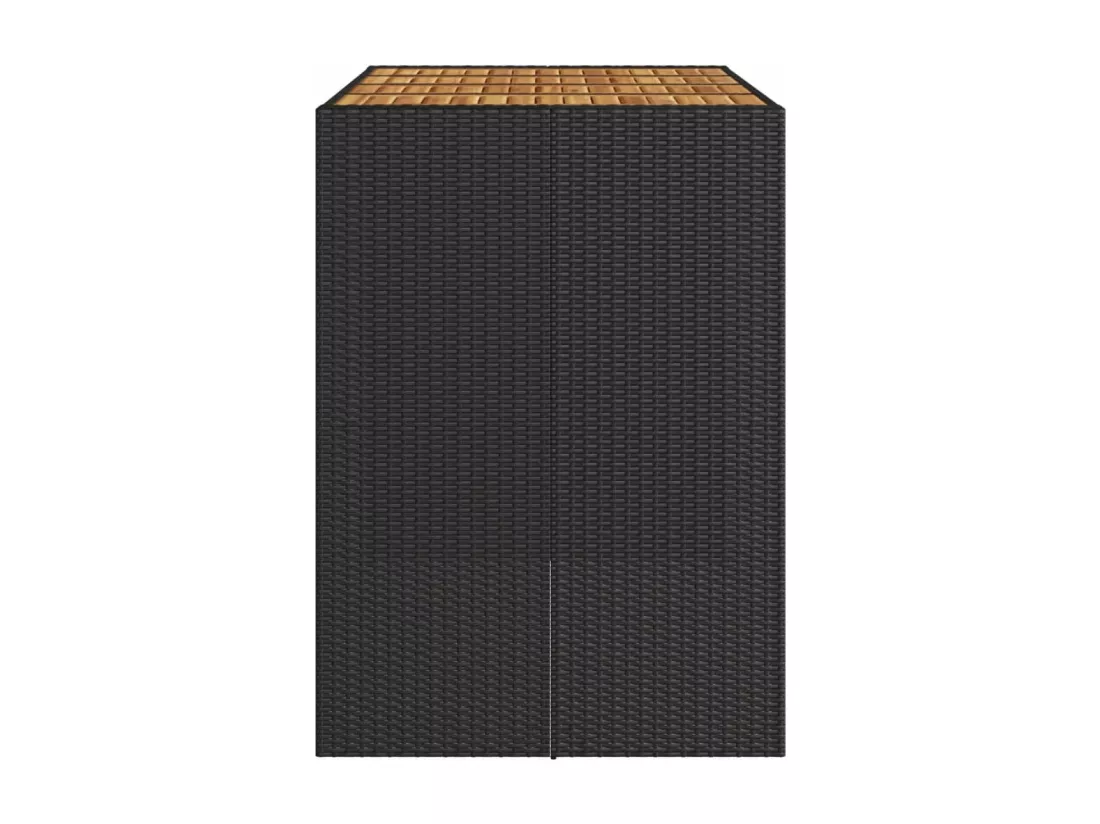 Prolenta Premium - Table de bar de jardin et dessus en bois acacia résine tressée