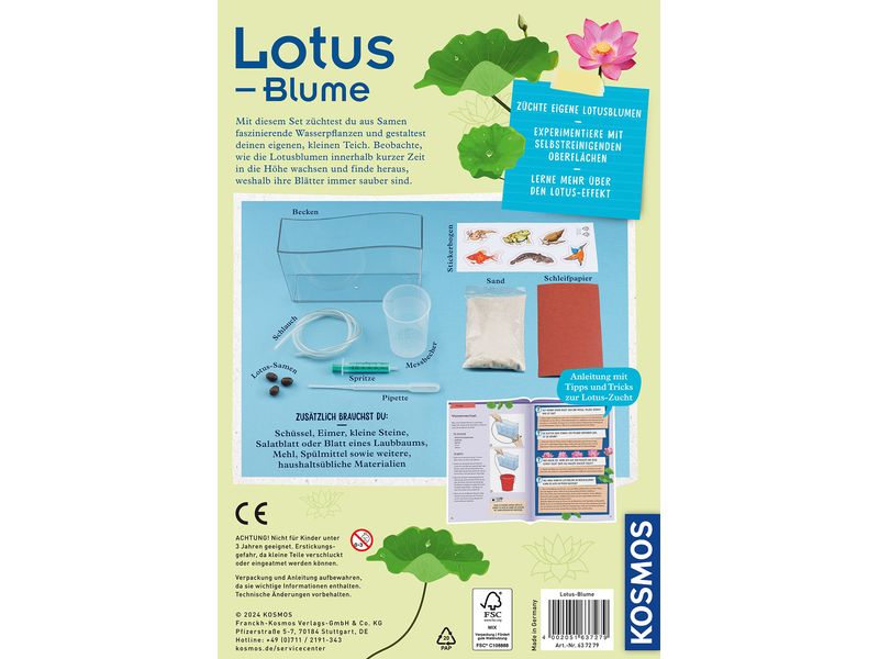 Kosmos Experimentierkasten Lotusblume Einzigartiges Anzuchtset