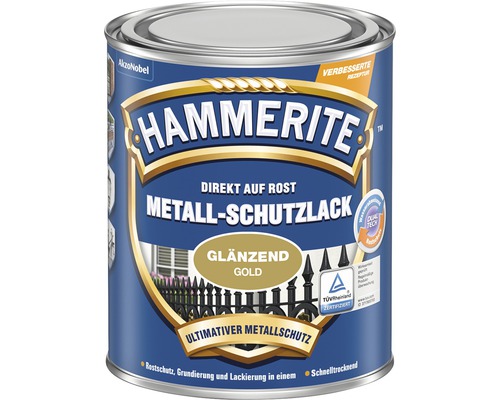 HAMMERITE Metaalbeschermende Verf Glanzend Goud 250 ml