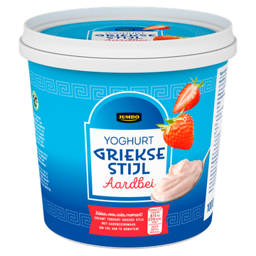 Jumbo Yoghurt Griekse Stijl Aardbei 1 kg