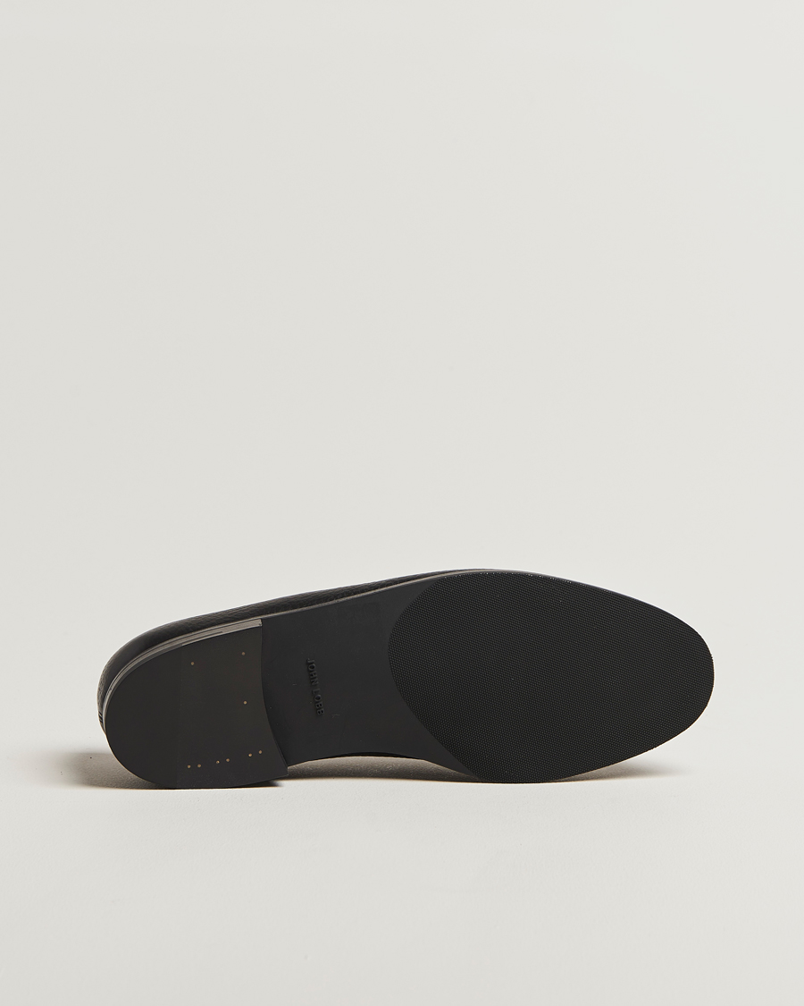 John Lobb Lopez Penny Loafer Black Grain