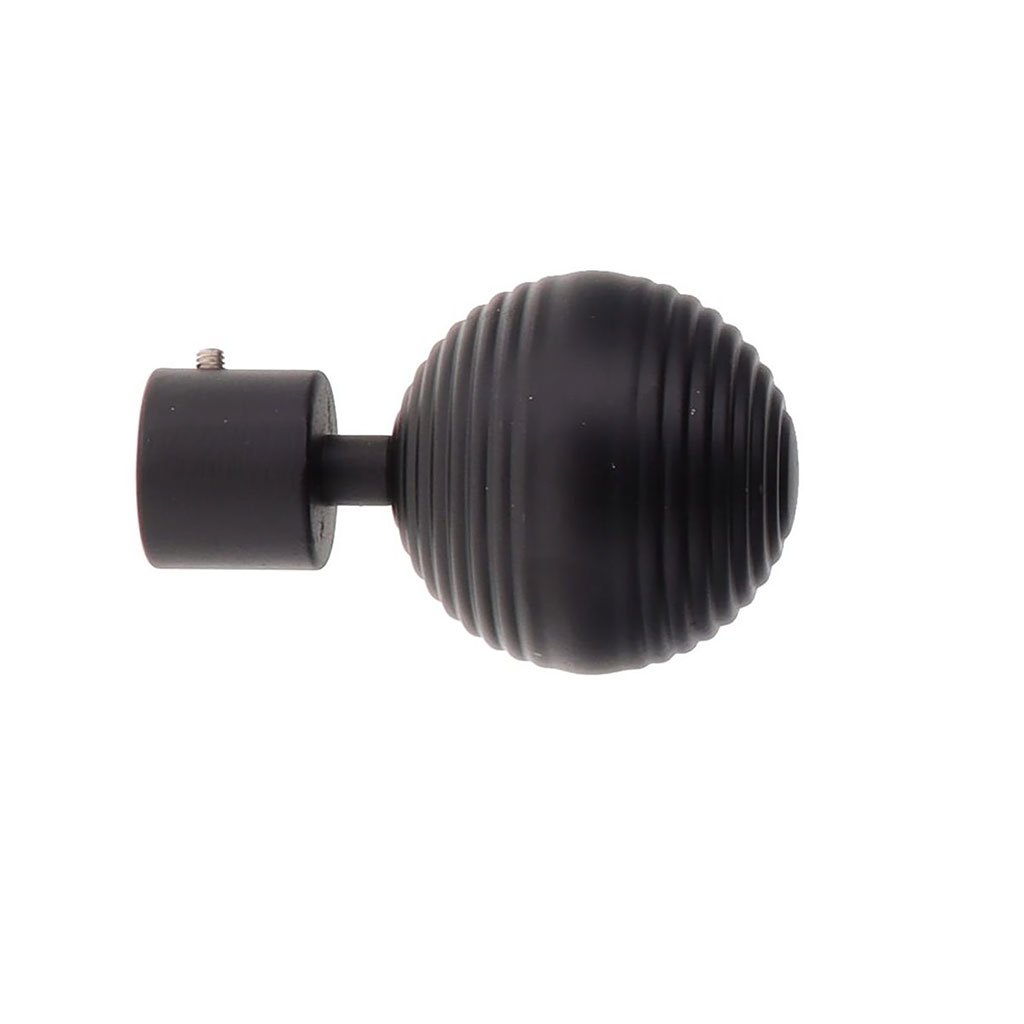 Lot de 2 embouts GLOBE noir mat D20mm