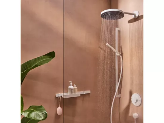 Pommeau de douche HANSGROHE Pulsify S 100 EcoSmart blanc mat