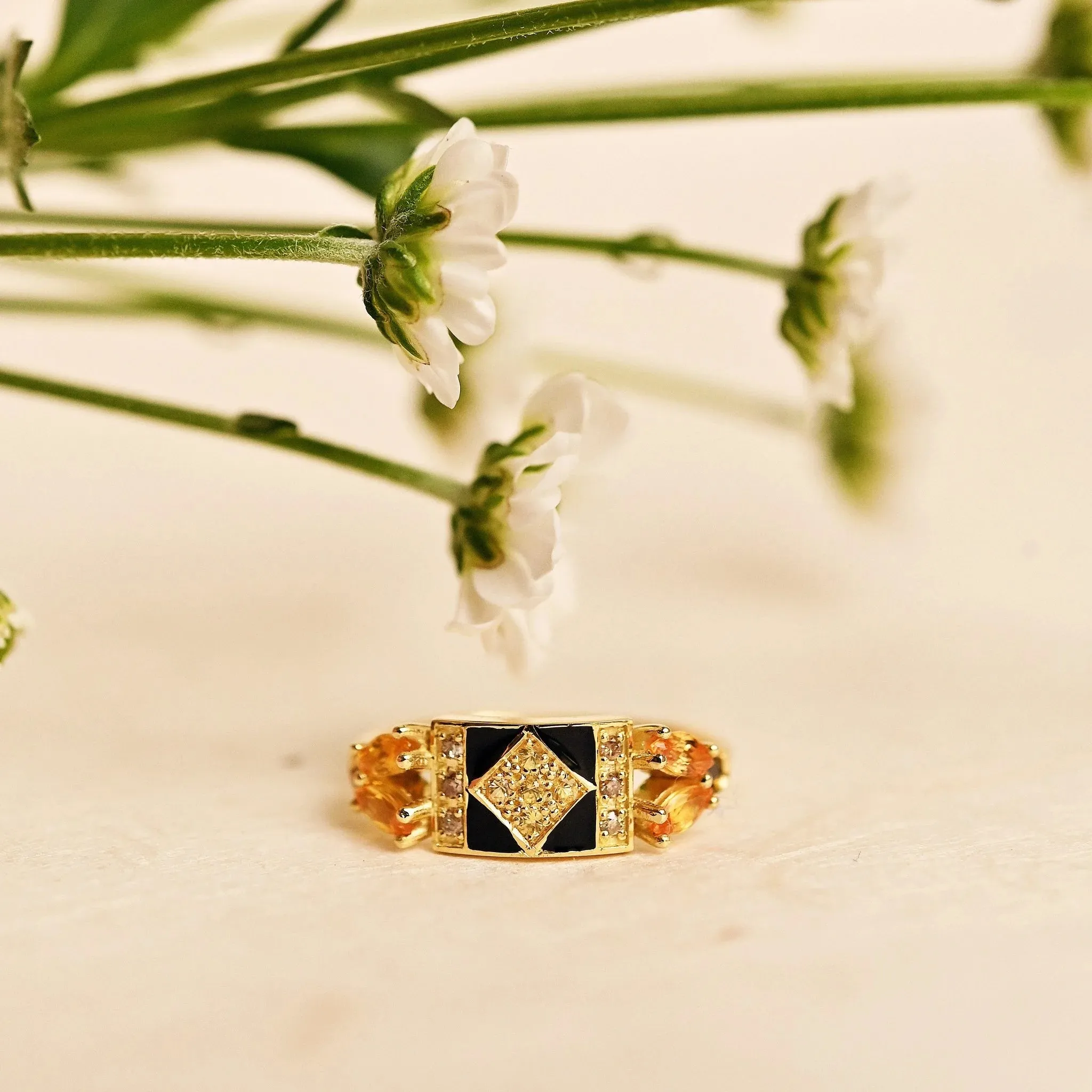 Bague Ava 2 Jaune Sophie d'Agon