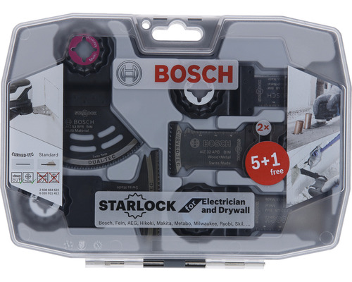 Bosch Professional Starlock Set Elektricien & Gipsplaat 6-delig.