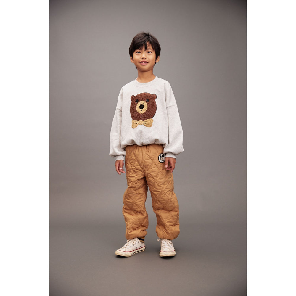 Køb Mini Rodini Beige Ritzratz Patch Quiltet Outerwear Trousers