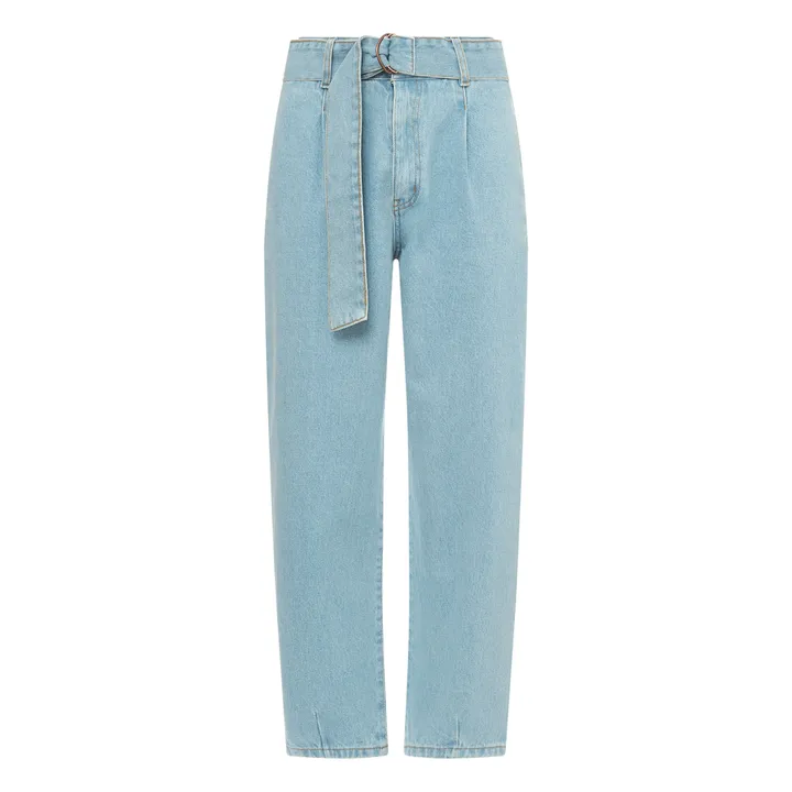 Alma Deia Pantalon Denim Paper Bag Coton Bio | Denim bleached