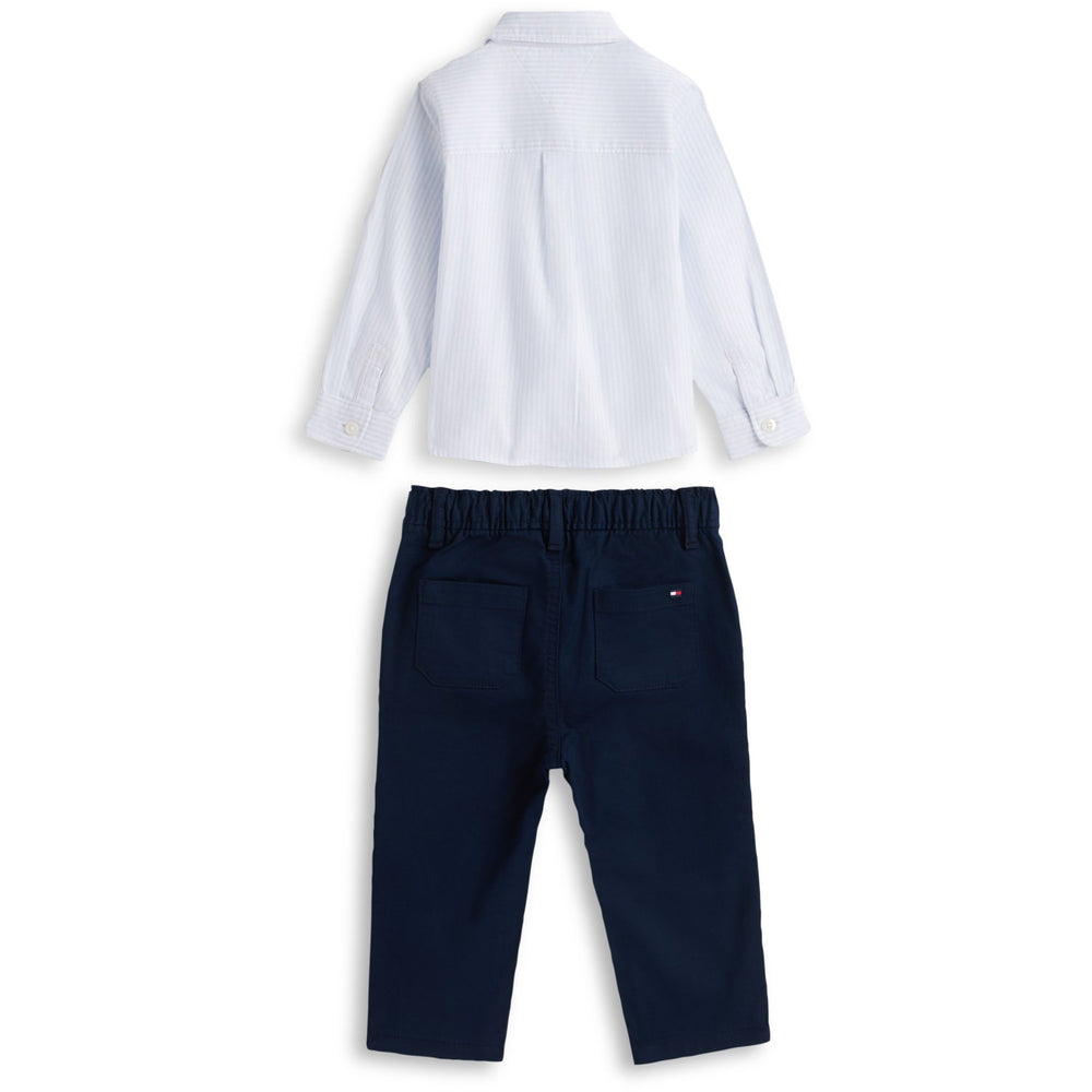 Køb Tommy Hilfiger Dark Night Navy Baby Ithaca Skjorte Sæt Giftbox
