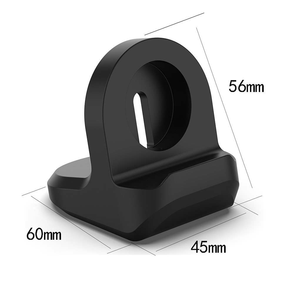 Apple Watch Silikon Uhren Halterung Charging Ladestation Dockingstation mit Kabelmanagement - Schwarz