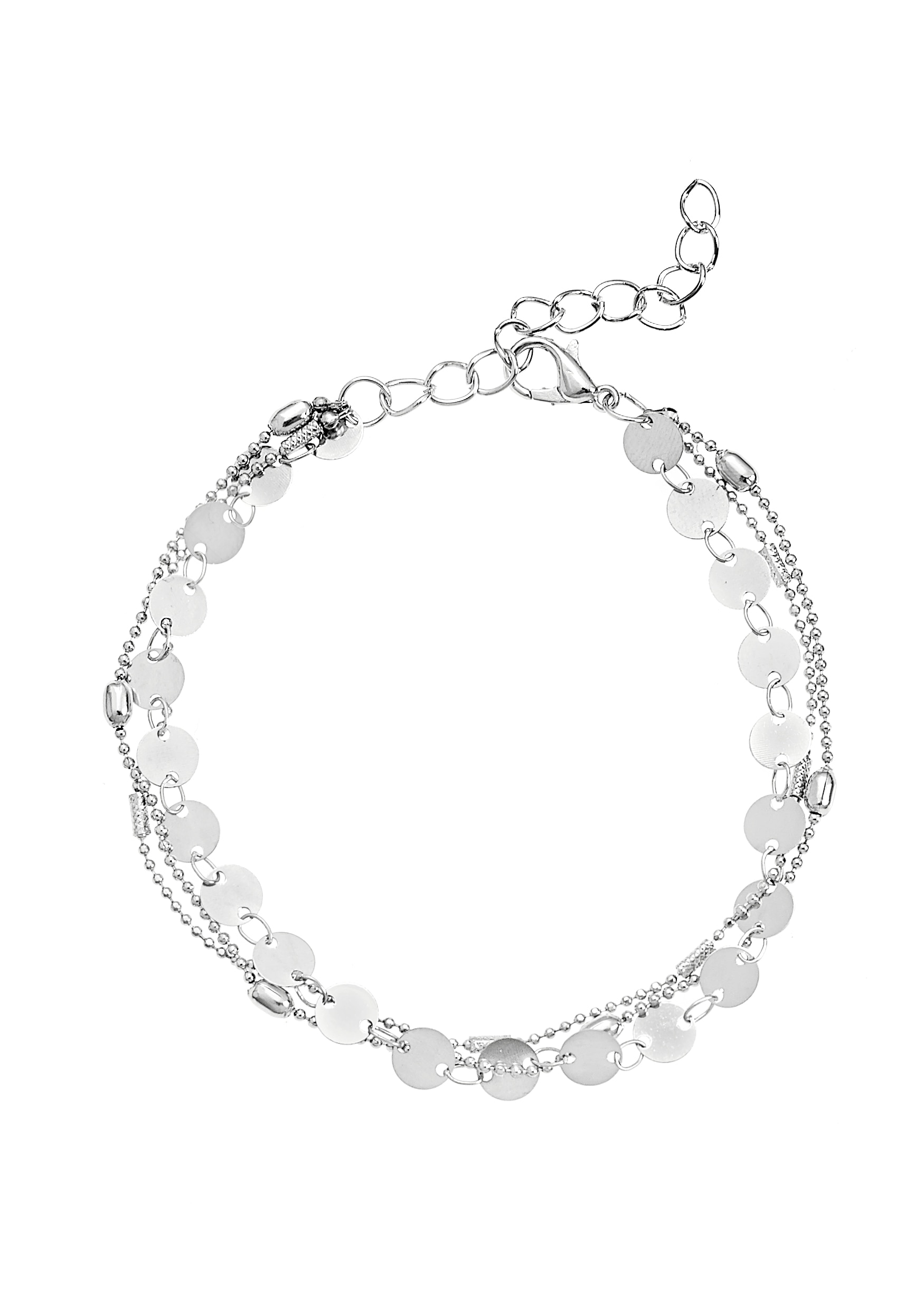 LASCANA Fusskette mit kleinen Plättchen, Fusskettchen-Armband, Fussketten Set