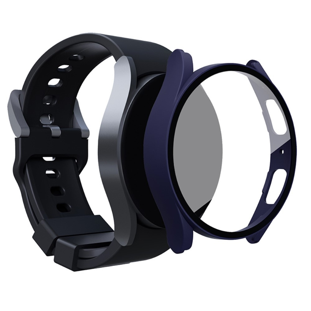 Samsung Galaxy Watch 5 / 4 (44 mm) Hardcase Bumper   Display Schutzglas - Dunkelblau