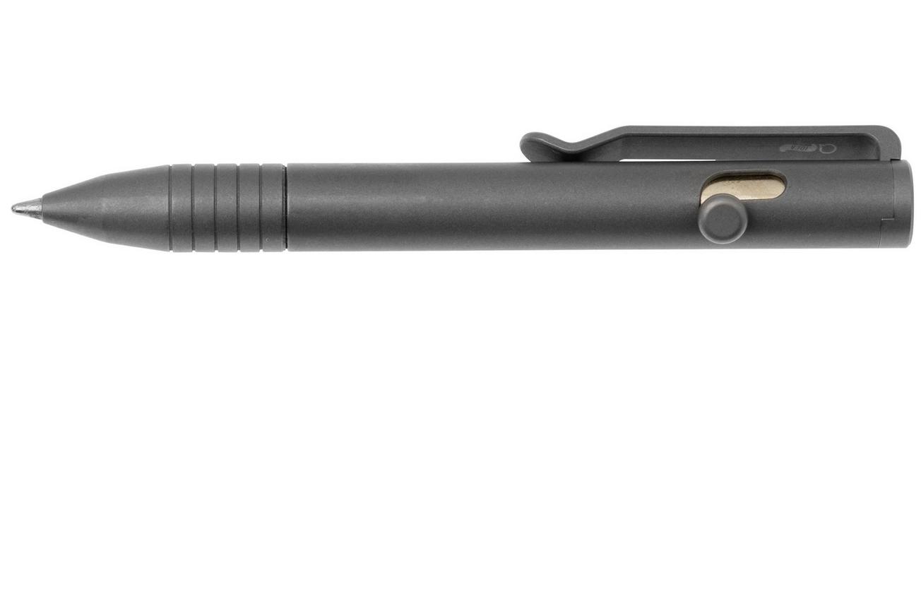 Big Idea Design Mini Bolt Action Pen MBA-SW Stonewashed Titanium, everyday carry pen