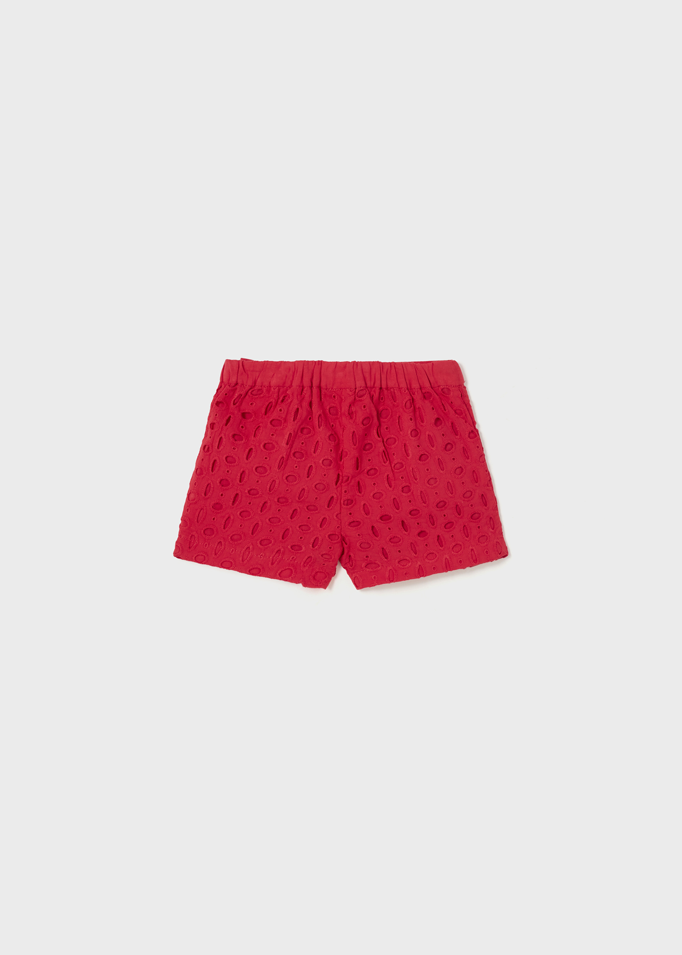 shorts de algodão perfurado para bebês