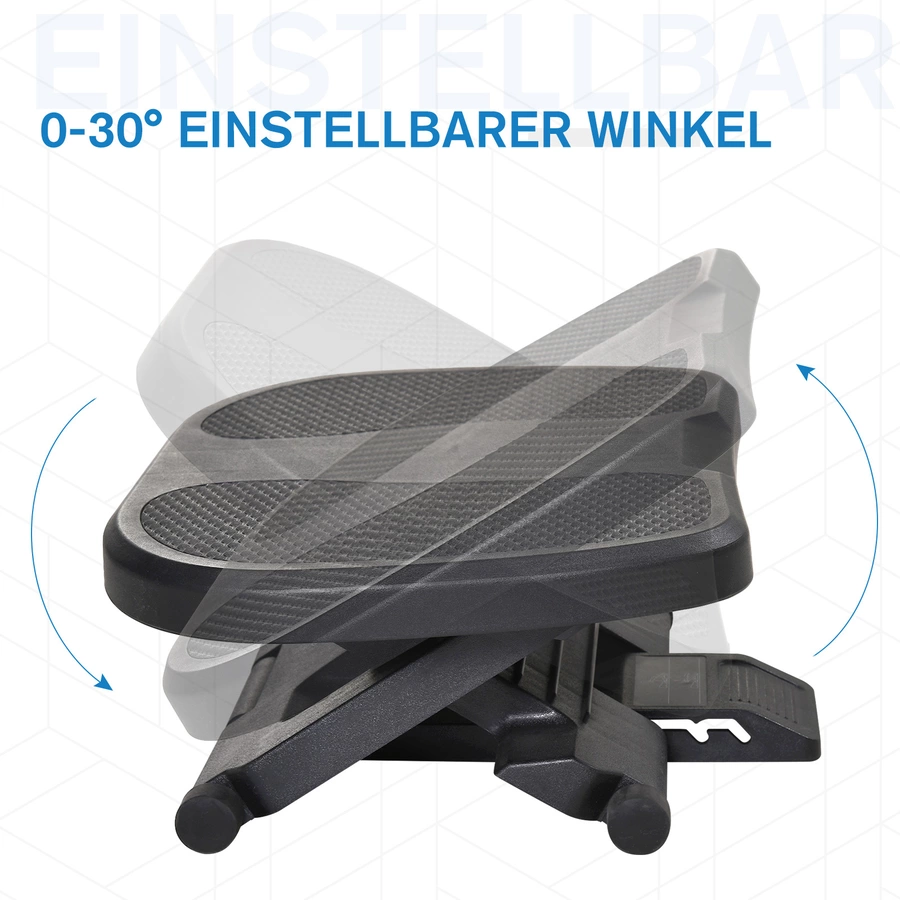 HOMCOM Fußstütze verstellbar schwarz