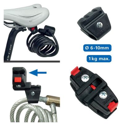 Adaptateur de selle avec support câble antivol .
