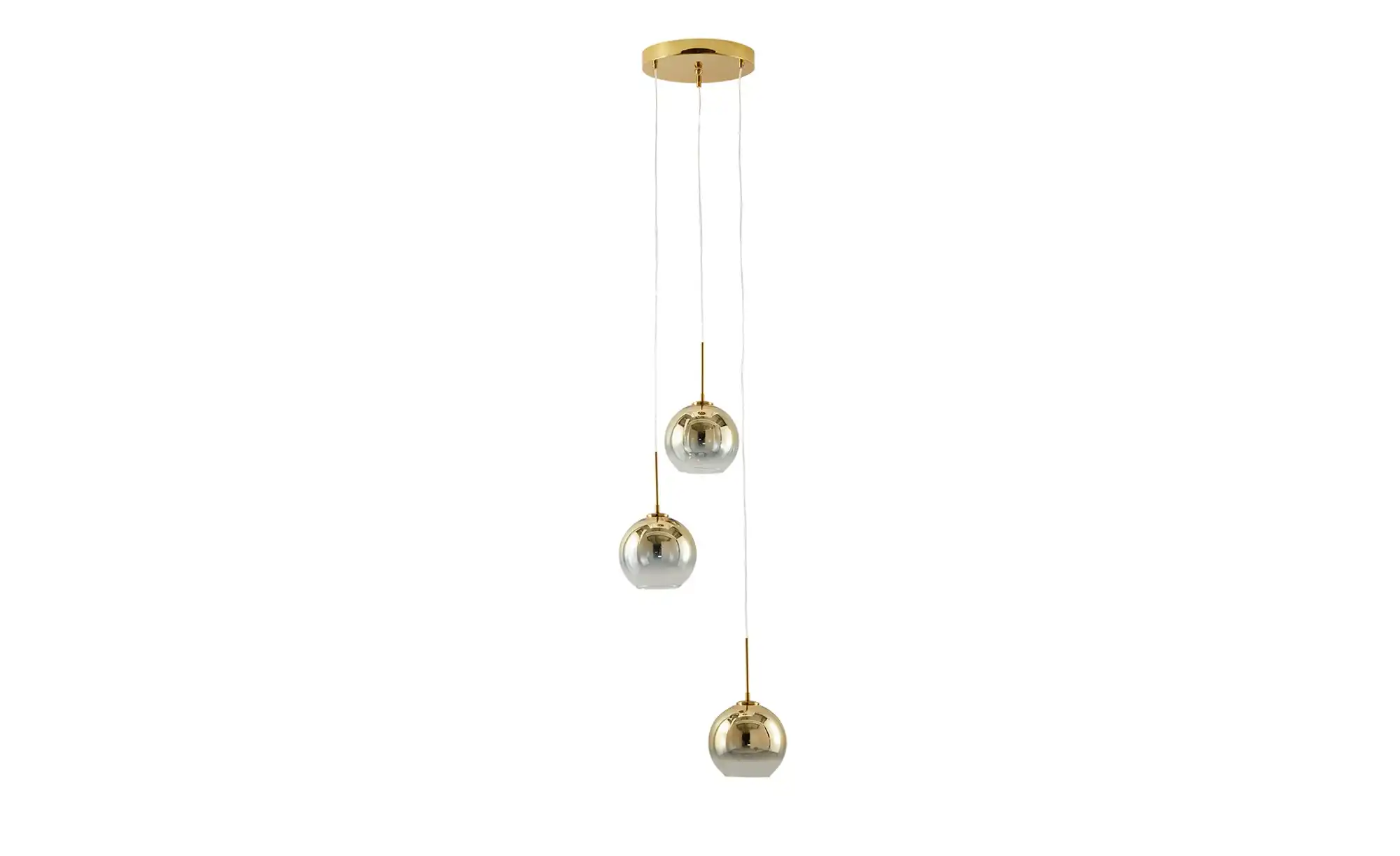 Meisterleuchten LED-Pendelleuchte, messing, Glas goldfarben beschichtet