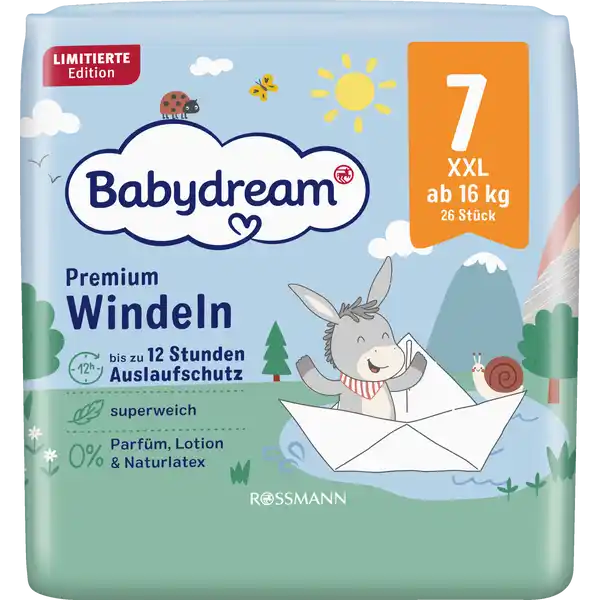 Premium Windel Größe 7 XXL, 26 Stück, ab 16 kg