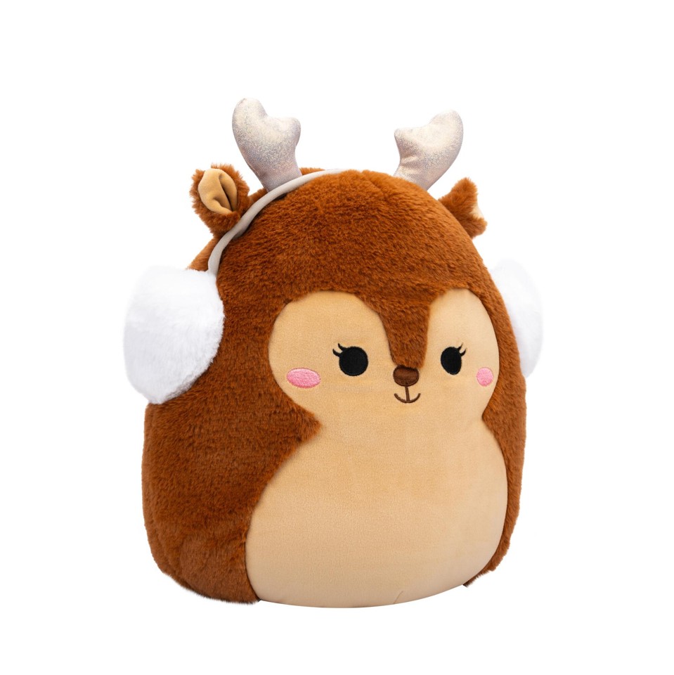 Squishmallows - 30 cm Bamse P21 Fuzz A Mallows - Darla Reindeer