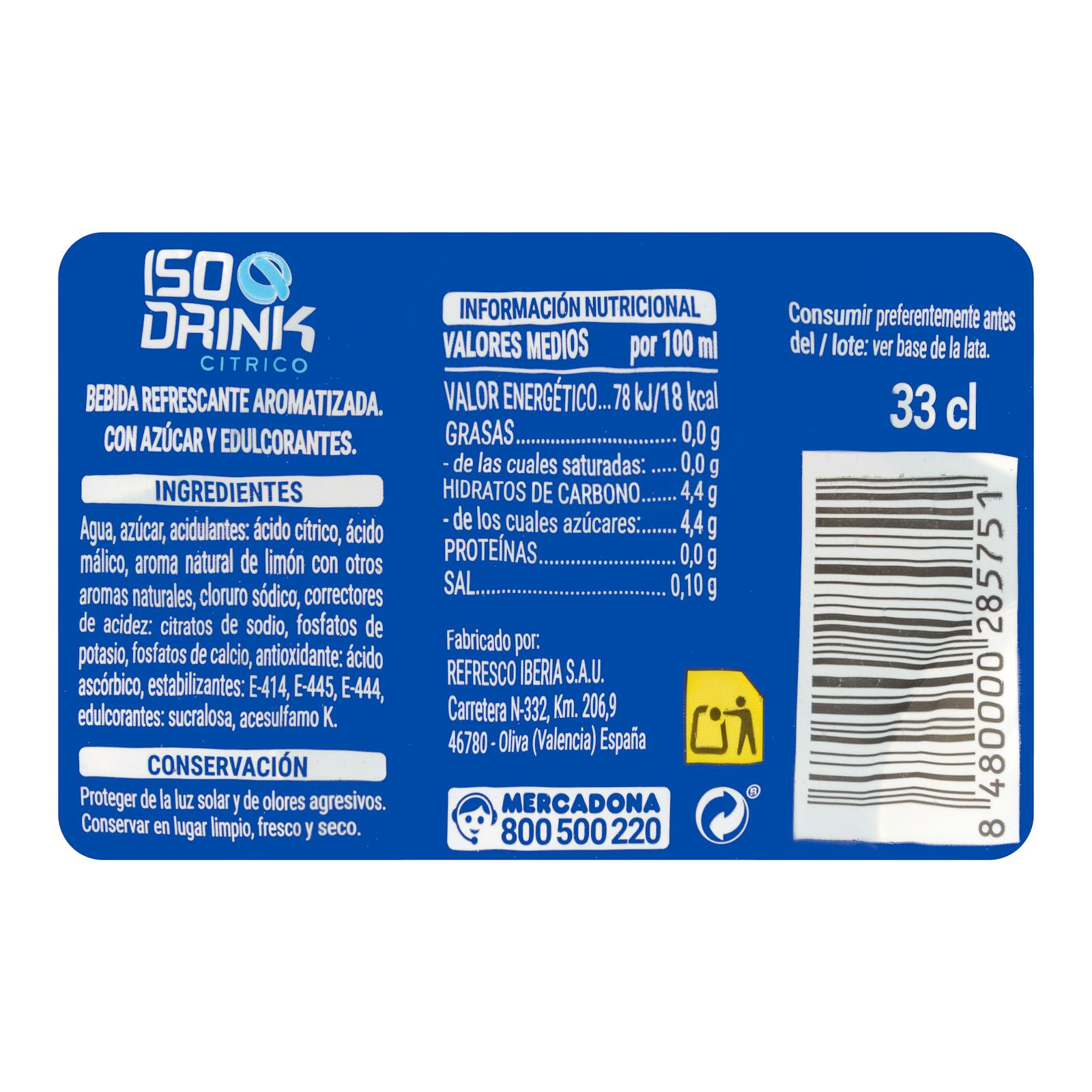 Boisson isotonique au goût d'agrumes Iso drink