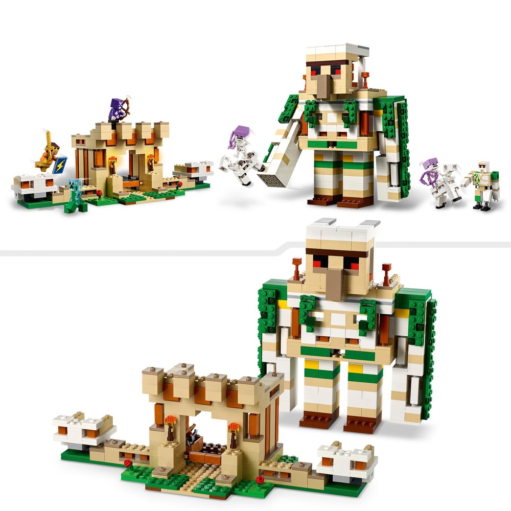 LEGO Minecraft 21250 Die Eisengolem-Festung 2-in-1 Burg-Spielset