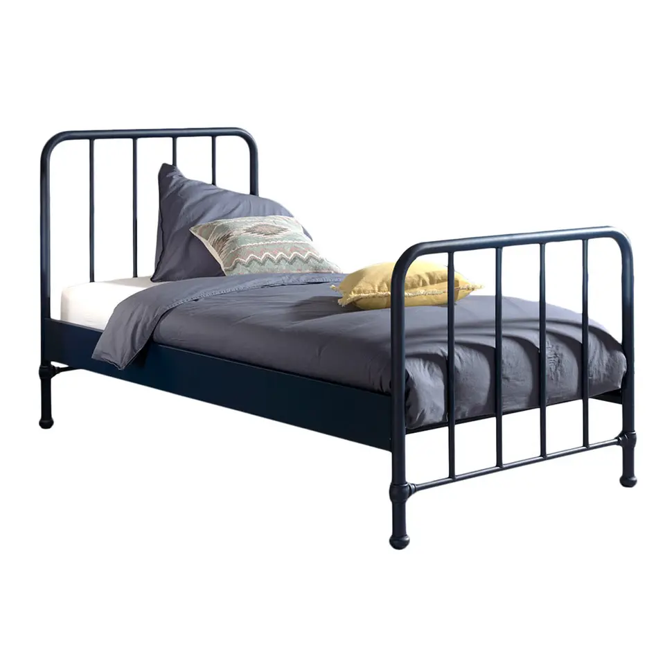 Vipack bed Bronxx - denim blauw - 90x200 cm