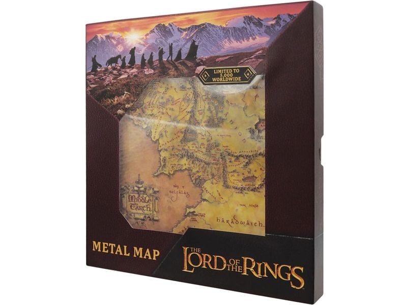 FaNaTtik Lord of the Rings Replica Map Limited Edition Brau Sammelobjekt aus dem Herr der Ringe-Universum