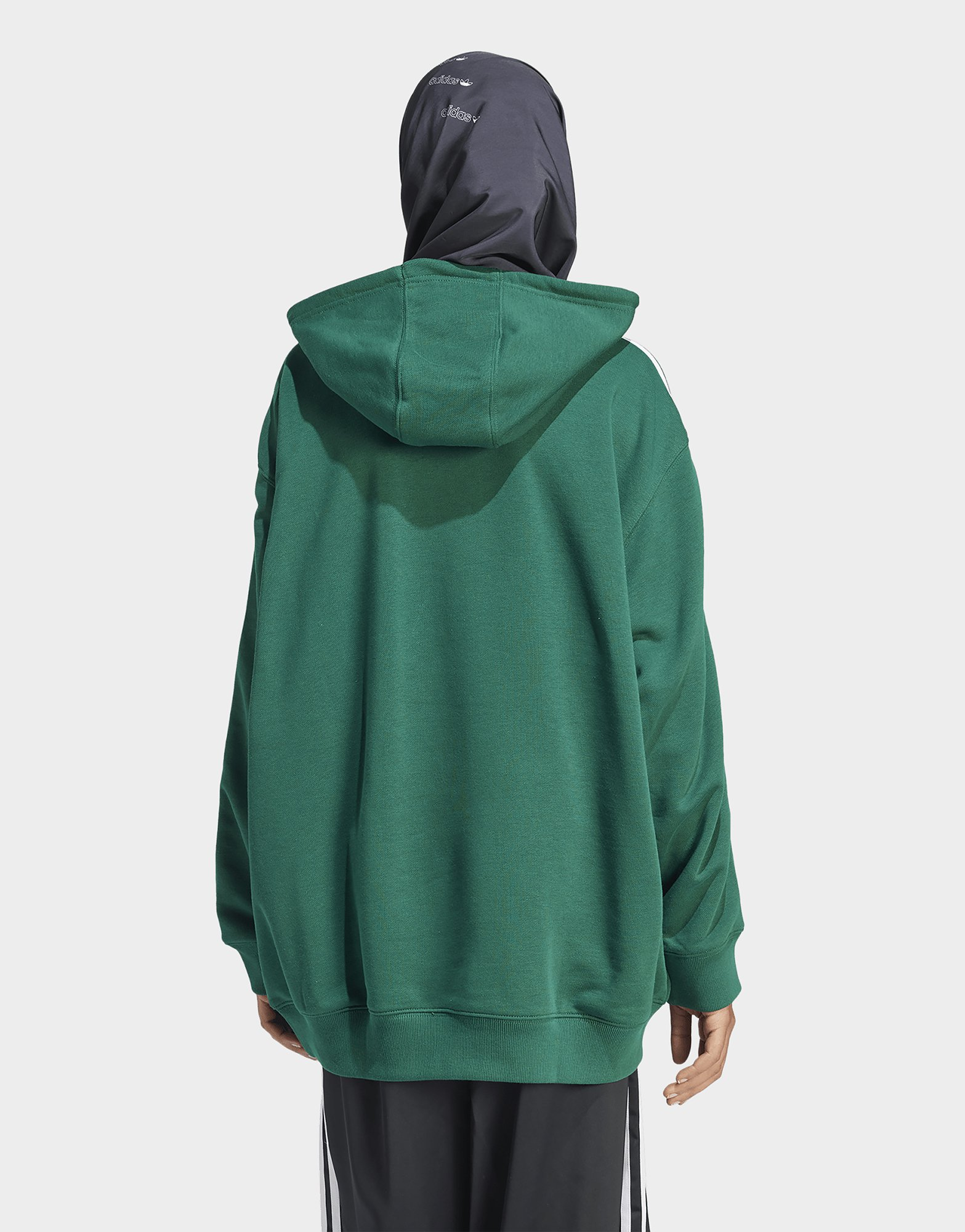 adidas Originals Sweat-shirt à capuche oversize Adicolor 3 bandes