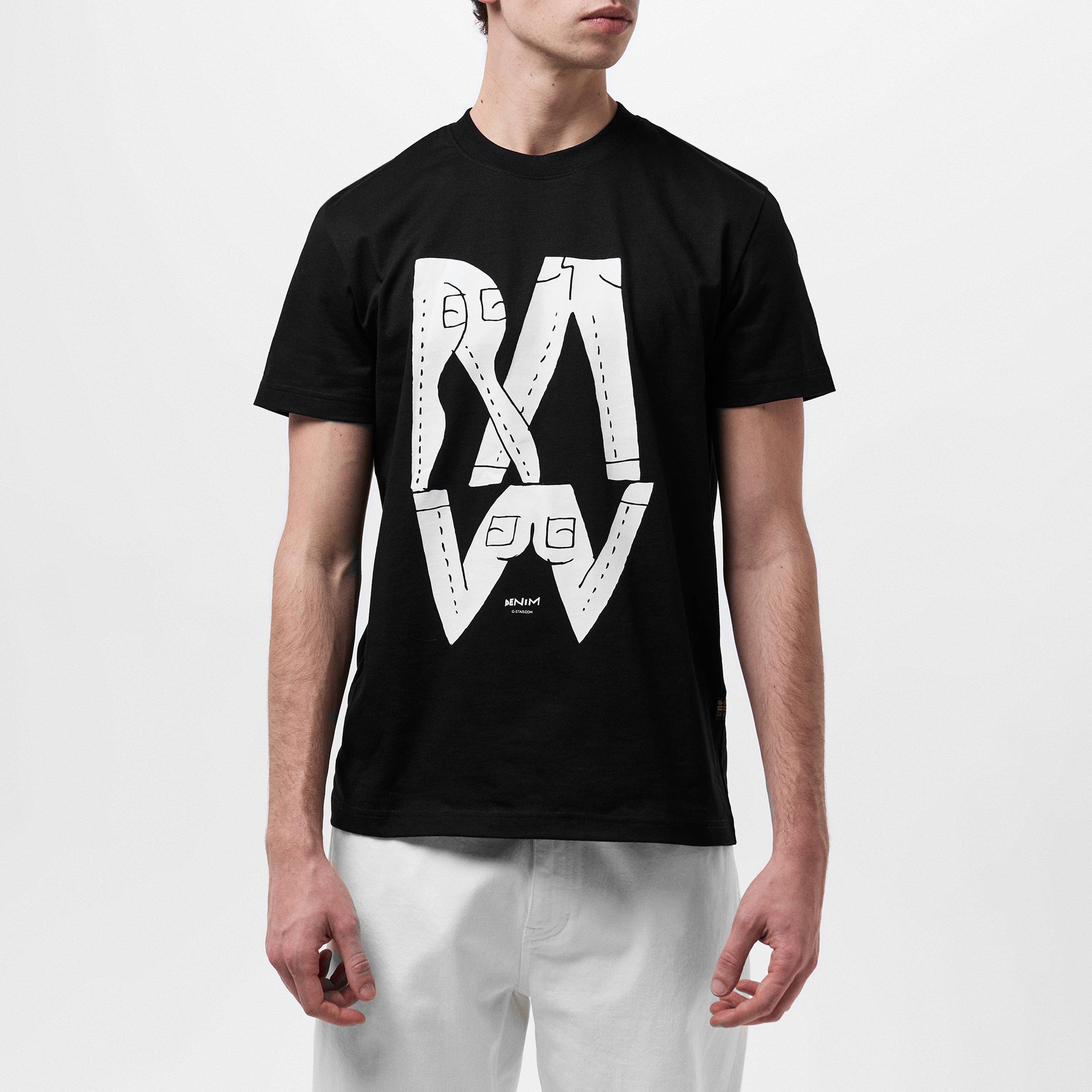 G Star Raw Denim Illustration T Shirt