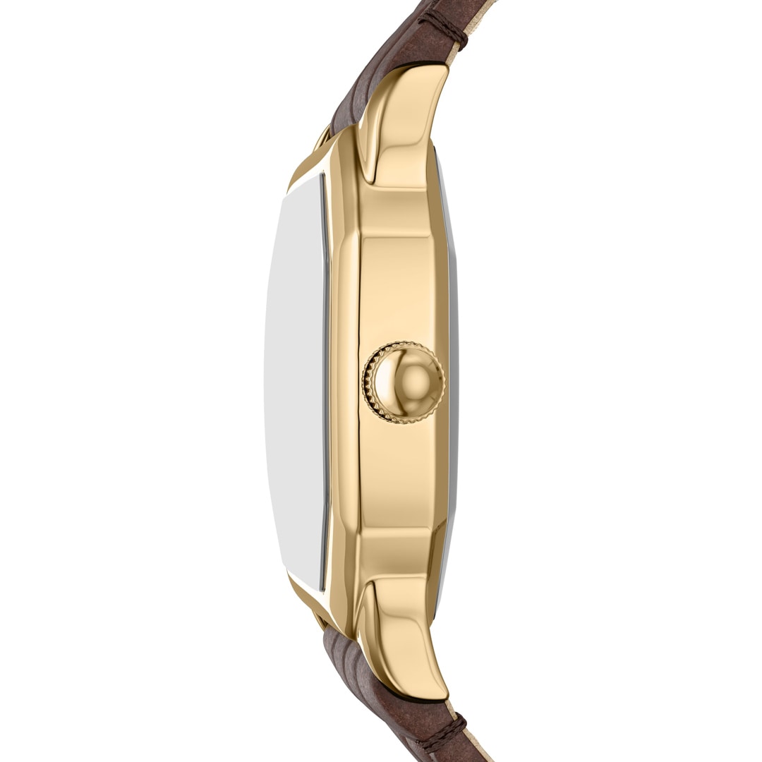 Fossil Harlow Leder Braun Goldig / Beige