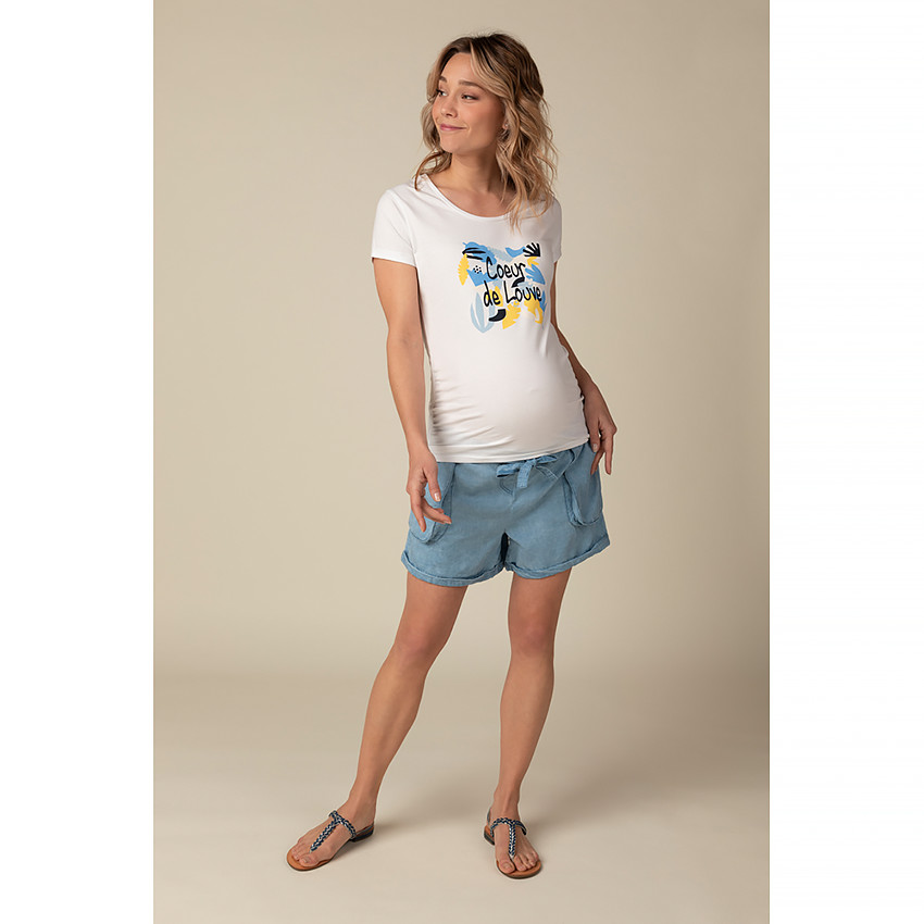 Short de grossesse effet jean