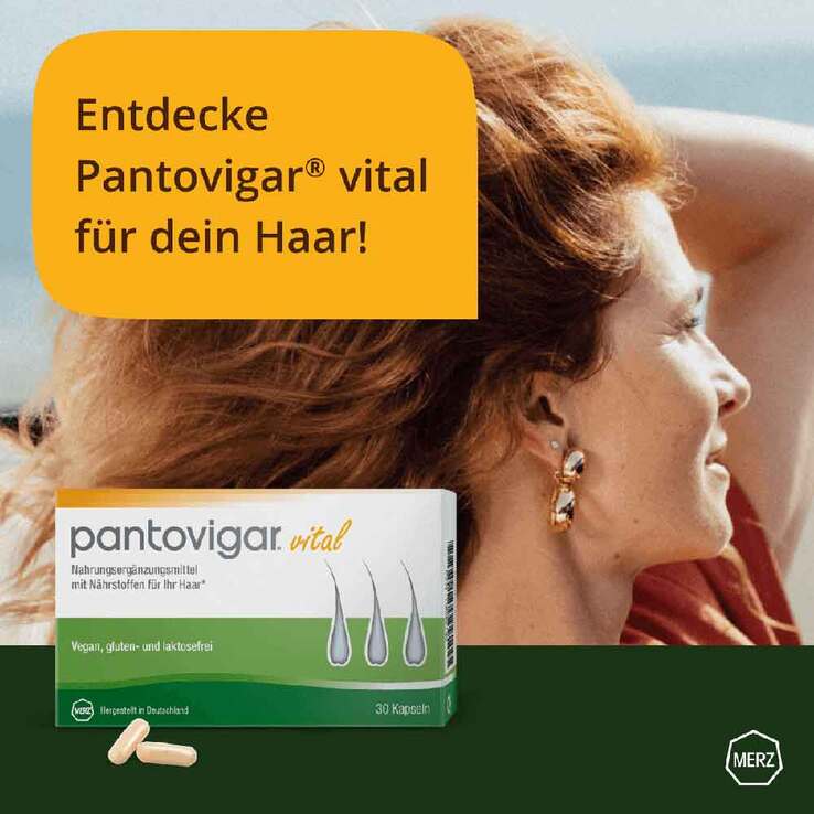 Pantovigar vital Kapseln mit Nährstoffen für Haare, 2x180 St