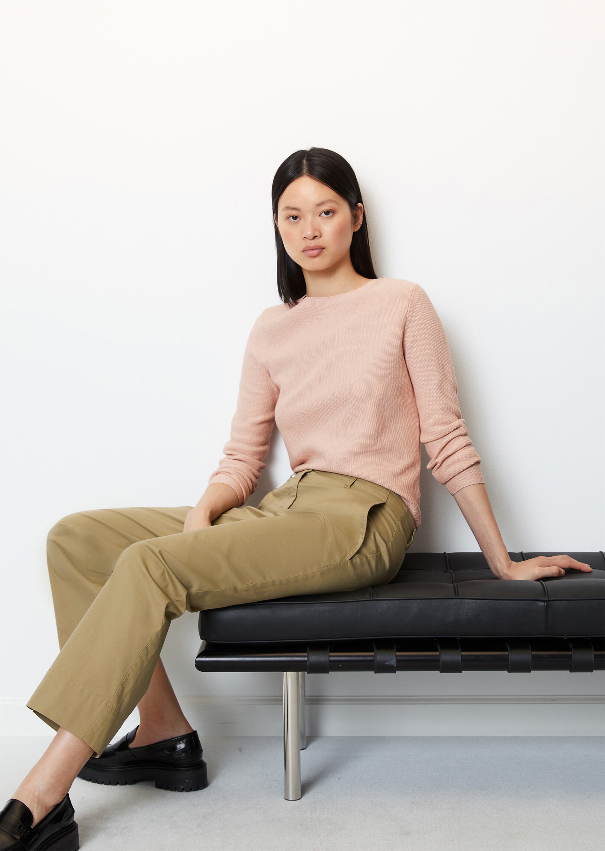 Pullover mit Reiskorn-Struktur aus softem Organic Cotton