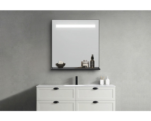 LED badkamerspiegel Carol 80 x 80 cm zwart