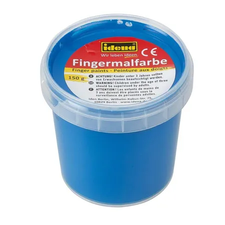 Idena Fingermalfarben, 4 x 150 g, blau/grün/gelb/rot