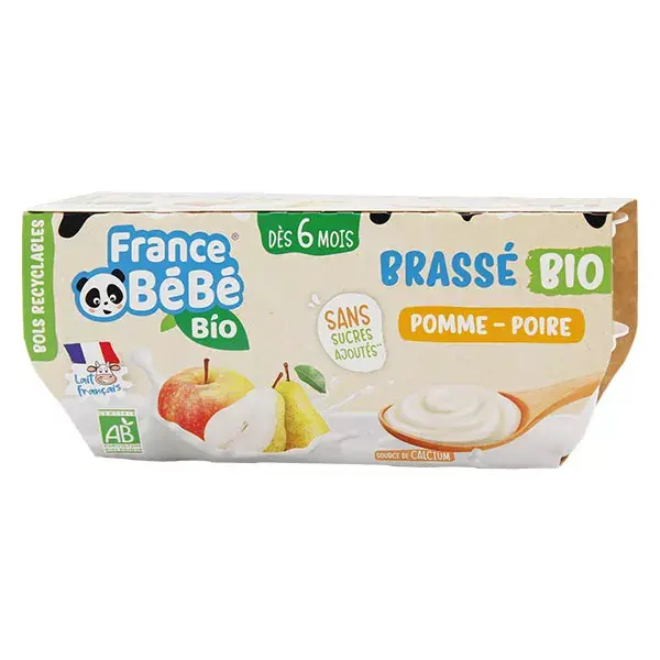 France Bébé Nutrition Iogurte Mexido Orgânico Maçã Pêra 4 x 100g