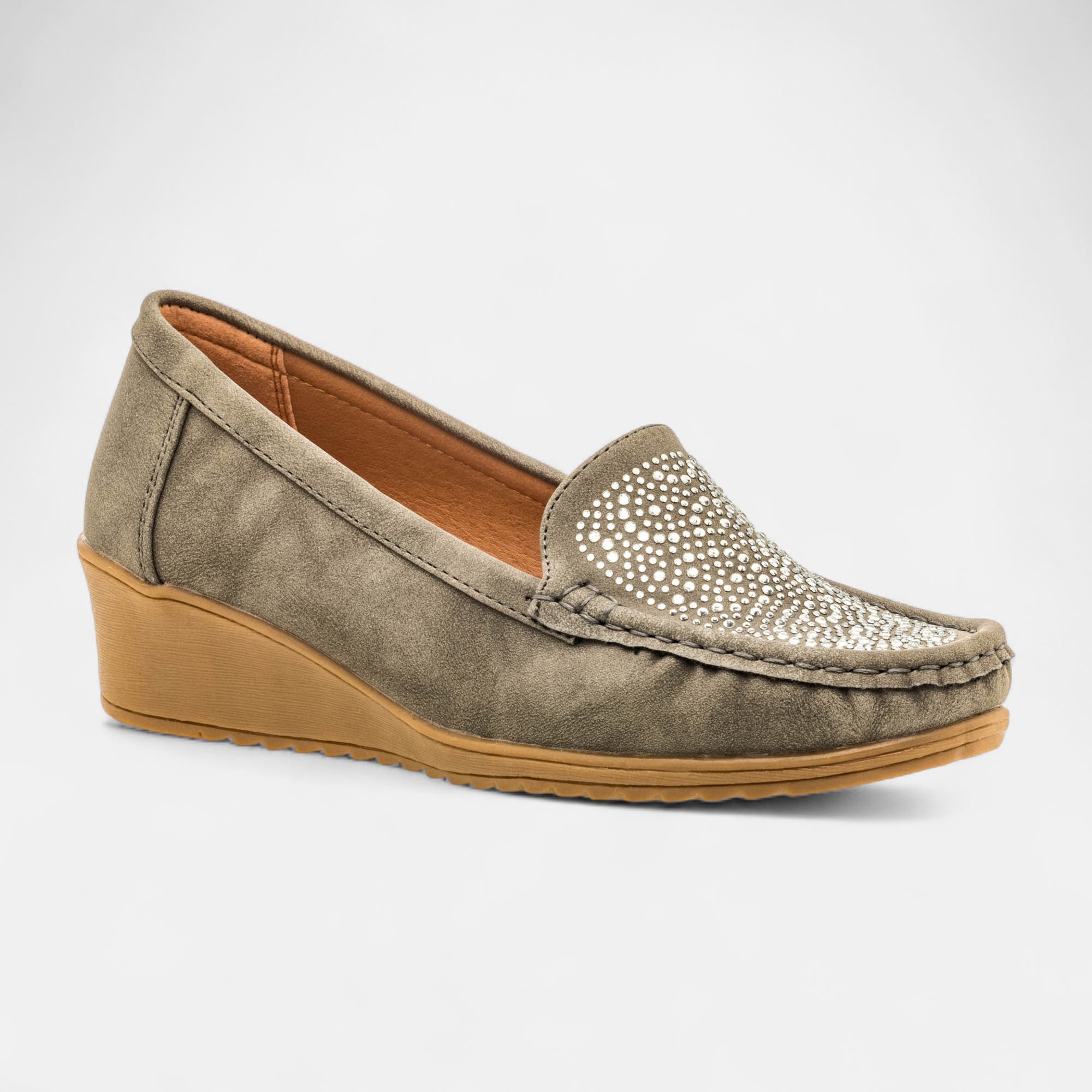 Mocassins pieds sensibles Femme gris