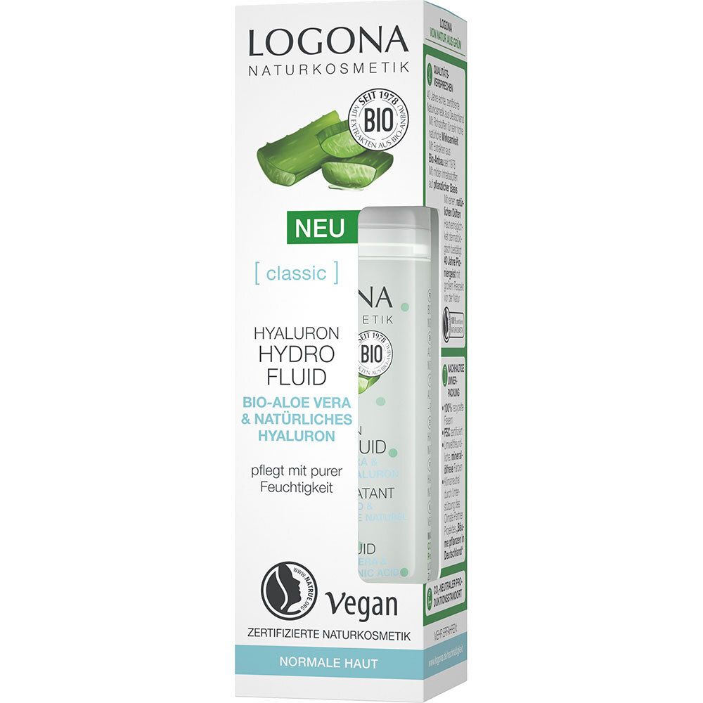 LOGONA Naturkosmetik Hyaluron Hydro Fluid Bio Aloe Vera