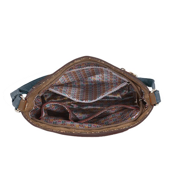 Hi-di-Hi Appetizer Crossbody Bag Dark Brown/ Navy
