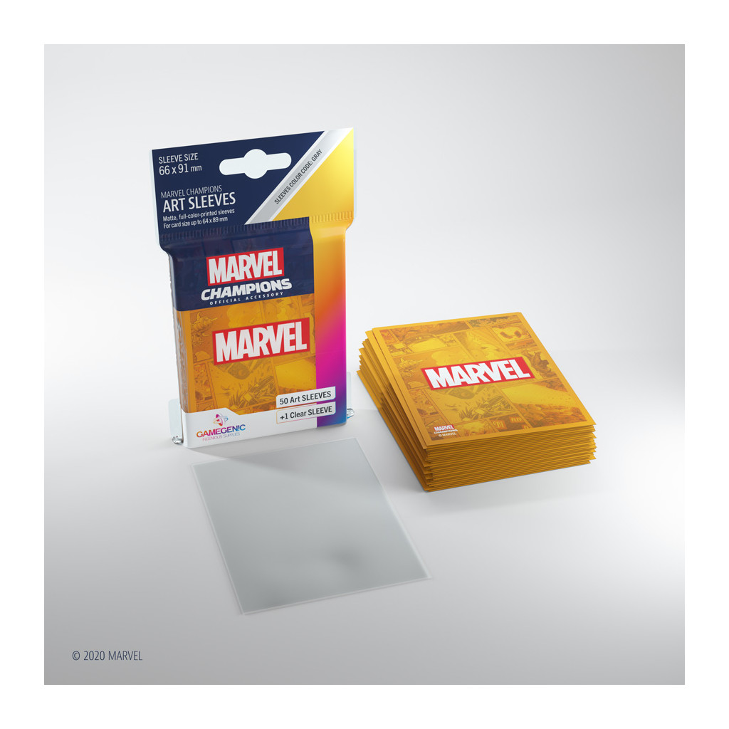 Gamegenic - Marvel Champions Art Sleeves - Marvel Orange