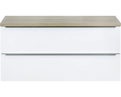 Sanox Pulse wastafelmeubel, BxHxD 120 x 58,6 x 50 cm, frontkleur wit hoogglans, 84724601