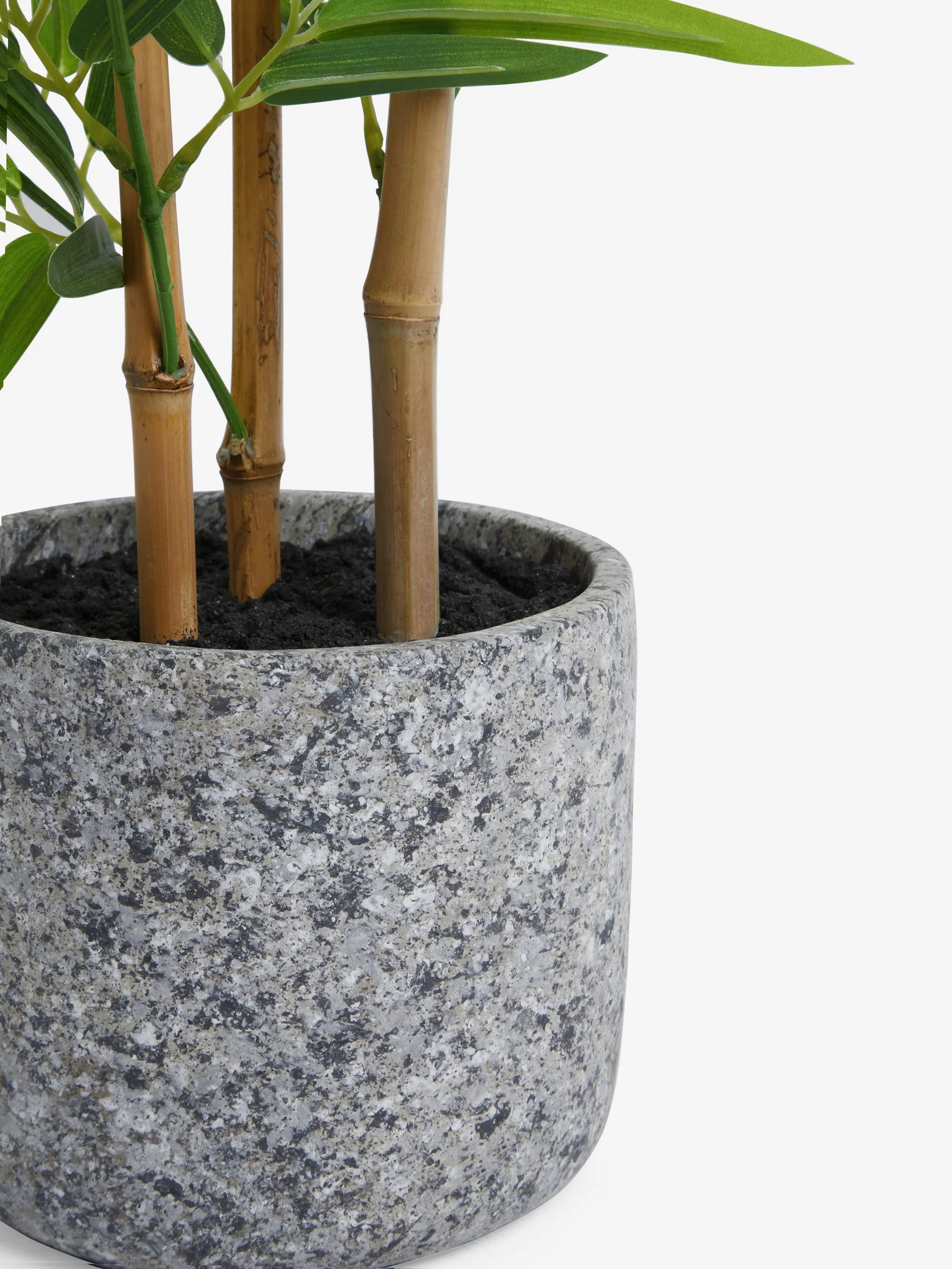 Kunstbamboeplant in stenen pot