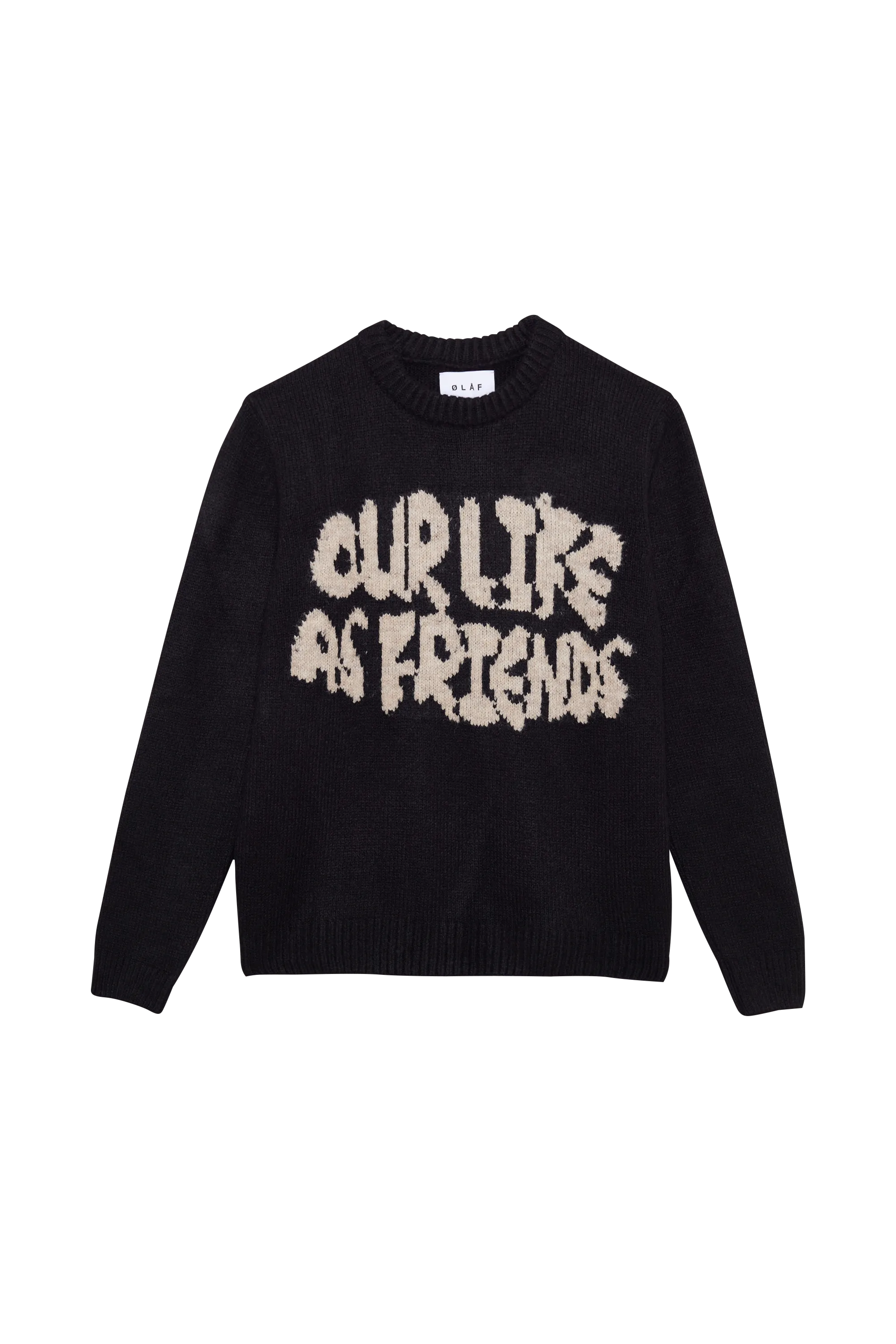 OLAF Pull OLAF STENCIL KNITTED CREWNECK Noir